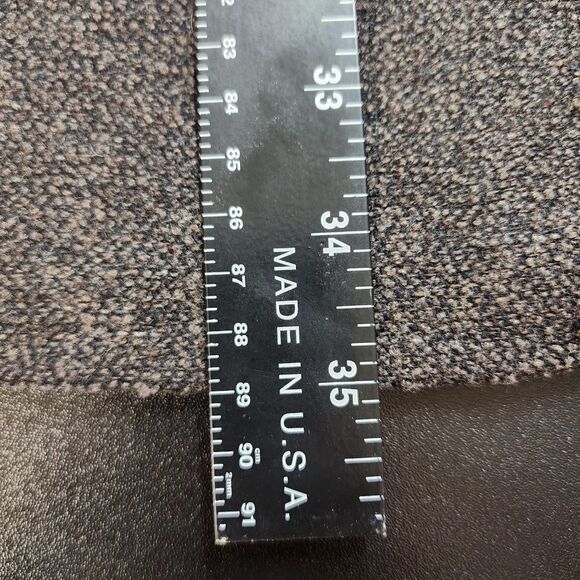 GAP Wool Blend Trapeze Mini Dress L Gray 60s Mod Twiggy Sleeveless Taiwan Y2K - Picture 4 of 7